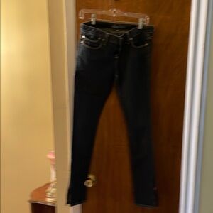 Women's Dark Blue Jeans with Zippers